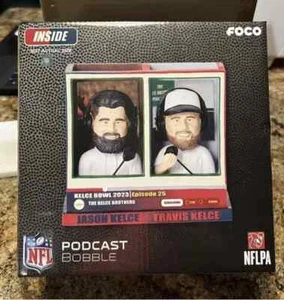 Jason Kelce & Travis Kelce Podcast Bobblehead CHIEFS & EAGLES FOCO NEW CHAMPS - Bild 1 von 2