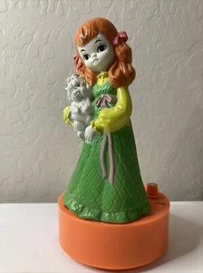 Vintage Hippie Holiday Fair Girl w Dog Design AM Transistor Radio 1970 See Below - Picture 1 of 18