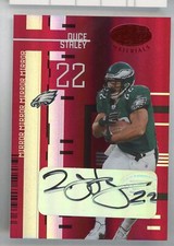 Duce Staley 2005 Leaf Certified Auto Serial #d 5/10 Mirror Red Eagles