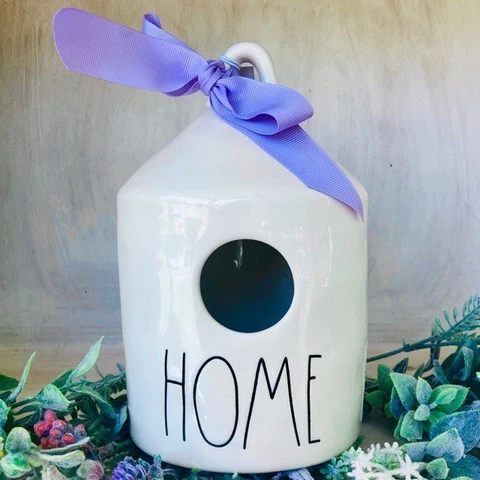 Rae Dunn HOME Round Birdhouse Artisan Collection By Magenta Original Purple NWT Cover