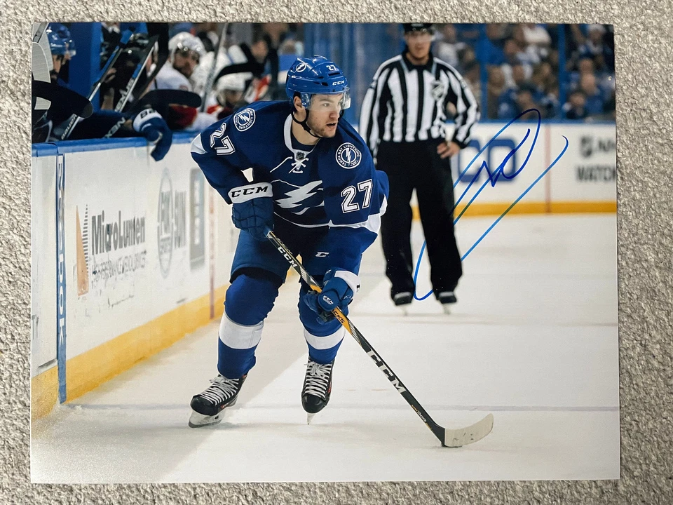 Foto autografiada firmada por Jonathan Drouin de Tampa Bay Lightning 11x14 certificado de autenticidad #1 Foto 1 de 1