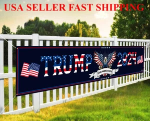 Trump 2024 Flag Trump Yard Sign Take America Back Garden Banner 9.84 x 1.64 ft - Picture 1 of 3