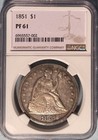 1851 Seated Liberty Dollar NGC PF61 — Key From Old Collection; Only 35 Minted!