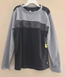Xersion Youth Long Sleeve Black & Gray Round Neck Pullover Size 8 (NEW) - Picture 1 of 4