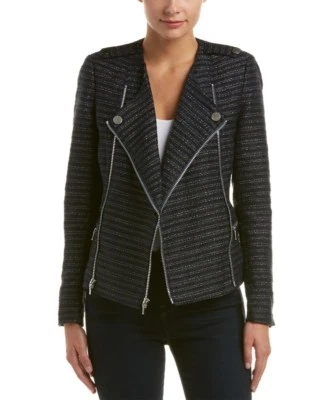 Chaqueta Tart Collections Azul Plata Ámbar Metálica Boucle Tweed Talla S $214 Nueva Foto 1 de 2