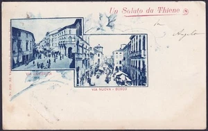CARTOLINA - Thiene, Via Garibaldi e Via Nuova-Bosco - (7120) - Picture 1 of 1