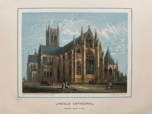Impresión antigua de 1836 (1889); Catedral de Lincoln SE después de Guirnalda y Hablot Browne - Imagen 1 de 2
