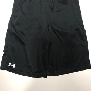 Under Armour Shorts Boys Size YL Black Loose Fit Heat Gear Pull On Bermuda - Picture 1 of 12
