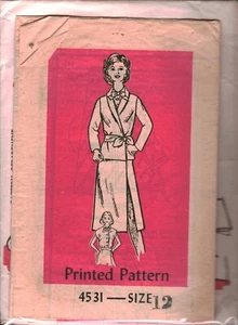 4531 Vintage Mail Order Sewing Pattern 1970s Top Jacket Skirt Career 12 Work OOP - Picture 1 of 1