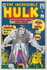 The Incredible Hulk #1 GERMAN REPRINT, JACK KIRBY, STAN LEE, 1999 Fine   r