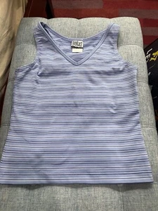 Everlast Juniors Medium Racerback Tank Top - Blue W/ Stripes - Picture 1 of 2