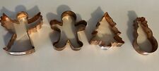 New Williams Sonoma Copper Patinaed Angel Gingerbread Snow Man TreeCookie Cutter