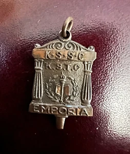Vintage Copper Emporia KSTC KSSC Kansas State Teachers College Charm - Picture 1 of 4