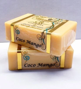 The Grecian Soap COCO MANGO Goat's Milk & Olive Oil Natural Beauty Bar (2 pack) - Picture 1 of 6