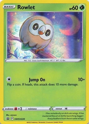 Rowlet Promo SWSH: Sword & Shield Promo Cards SWSH220 NM - Image 1 of 2