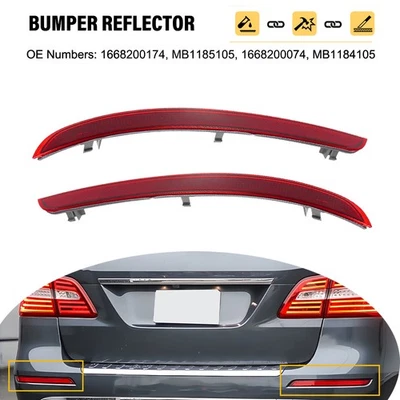 2 piezas parachoques trasero rojo izquierdo derecho para reflector de luz ML400 Mercedes Benz 2012-2015 Foto 1 de 4