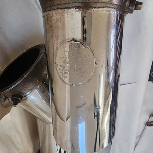 Stainless Steel Marine Miami Tail Pipes Bravo Setup - Picture 1 of 7