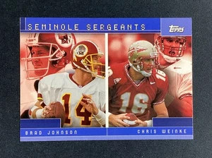 2001 Topps Combos Brad Johnson/Chris Weinke Seminole Sergeants #TC17 - Imagen 1 de 2