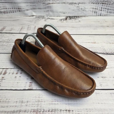 Мужские туфли ALDO размер 9,5 коричневые кожаные без шнуровки мокасины комфорт для вождения - Изображение 1 из 4