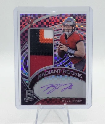 2021 Spectra KYLE TRASK Radiant Rookie 4 Color Patch Auto /30 RRS-KTR - Image 1 of 2