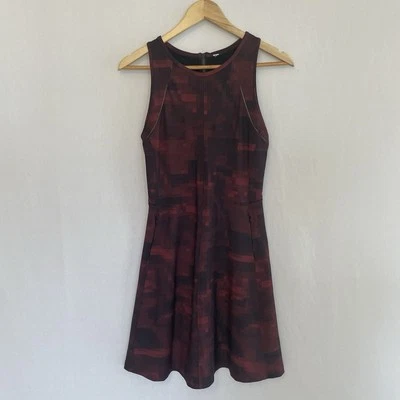 LULULEMON Women’s Size 8 Go Til Dawn Red & Black Sleeveless Mini Dress - Image 1 of 4