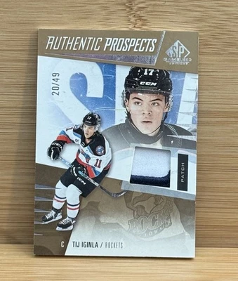2023-24 Upper Deck SP Game Used CHL Edition Gold Patch /49 Tij Iginla #38 Patch - Image 1 of 2