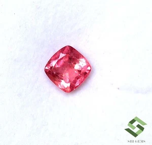 Cojín de turmalina rosa natural de 7x7 mm corte 1,94 CTS piedra preciosa suelta certificada - Imagen 1 de 7
