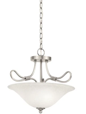 Kichler Stafford 2 Light Semi-Flush Indoor Ceiling Fixture Antique Pewter 3757AP - Image 1 of 3