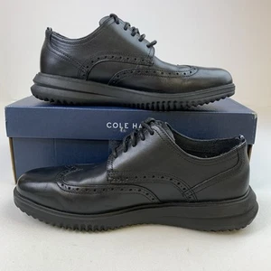 Cole Haan Herren Grand + Budapester Oxford elegante Schuhe schwarz Größe 8M - Bild 1 von 13