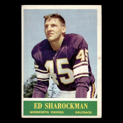 Ed Sharockman #108 1964 Philadelphia Minnesota Vikings Football Card NFL EX - Image 1 of 3