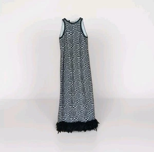 Jean Varon Dress | 1970s Vintage Monochrome Checkerboard, unique elegant dress - Picture 1 of 12