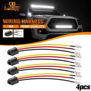 4x H4 9003 HB2 Wire Harness 4x6'' 5x7'' 7x6'' Headlight Connector Adapter Socket - Picture 1 of 7