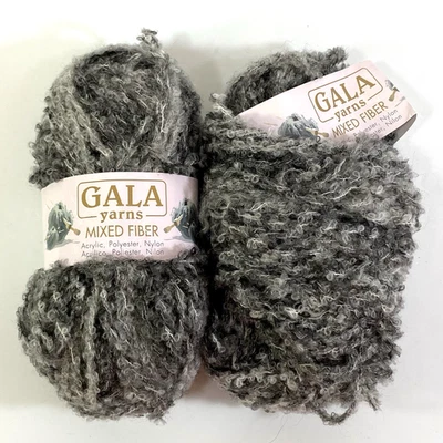 Hilos GALA FIBRA MIXTA madejas parciales grises abigarrados GRANDES LOTES 2,5 oz Foto 1 de 4