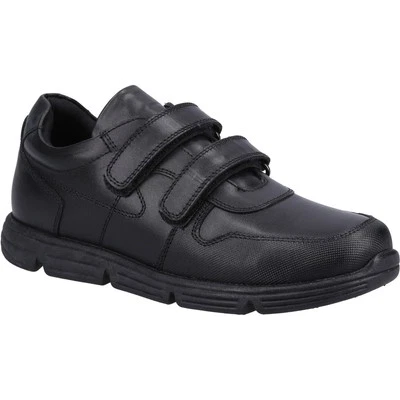 Zapatos negros de cuero para niños Hush Puppies Lucas SNR Foto 1 de 4