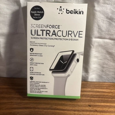 Belkin ScreenForce UltraCurve Screen Protector 38mm Apple Watch Series 3/2 NIOB - Image 1 of 3