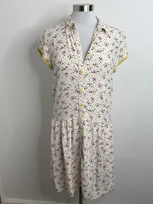 ZADIG & VOLTAIRE Renda Shirt Dress XS Floral Button Up Drop Waist MISSING BELT - Image 1 of 4