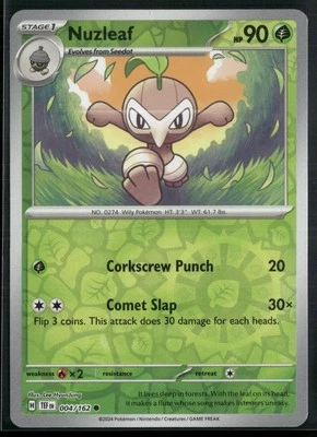 SV05: Temporal Forces #004/162 Nuzleaf Reverse Holo - Image 1 of 2