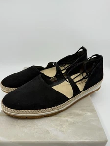 Paul Green Womens Black Marcey Espadrille Lace Up Shoe Size 10.5 US 8 UK Comfort - Picture 1 of 10