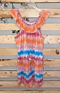 Wonder Nation Girl's Size XL 14/16 Tie Dye Short Romper Neptune Blue - Picture 1 of 7
