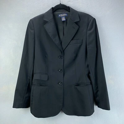Brooks Brothers Blazer Womens 8 Black Wool 3 Button Closure Single Breasted — 第 1/4 张图片