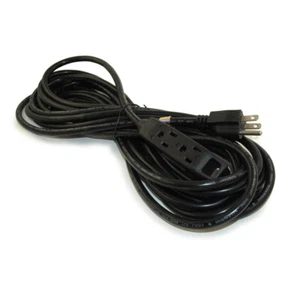 Cable de extensión de alimentación de 25 pies y 3 salidas y 3 clavijas (NEMA 5-15P negro - Imagen 1 de 2
