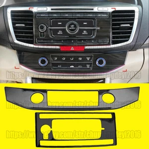 For Honda Accord 9th 2014-2017 Black Steel Console AC Button Control Frame Trim - Picture 1 of 7