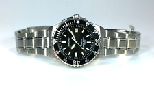 SEIKO Kinetic Divers Watch 5M62-0A10 Black White Bezel with Date Boxed - 100m