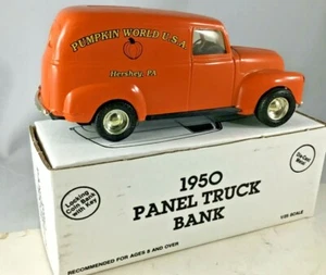1950 Chevrolet Kastenwagen Pumpkin World Hershey PA 1991 Ertl Neu  - Bild 1 von 5