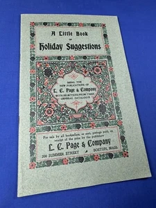 1901 Holiday Suggestions for New Books/Editions L.C. Page & Co. Authors & Titles - Picture 1 of 10