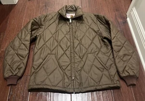 Vintage Lee Outerwear Quilted Jacket Men's Medium Brown Workwear- 60s Era - Picture 1 of 12