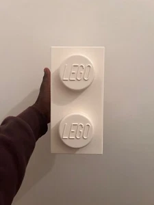 LEGO Brick Drawer, 2 Knobs, 1 Drawer, Stackable Storage Box, White - Picture 1 of 4