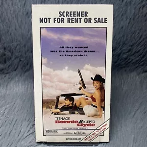 Teenage Bonnie and Klepto Clyde VHS Rare Vidmark 1993 Screener Promo SEALED Rare - Picture 1 of 6