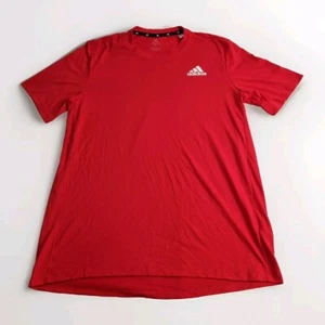 Adidas Mens Training Tee Size M Red Short Sleeve Gym Fitness Exc Condition - Picture 1 of 7