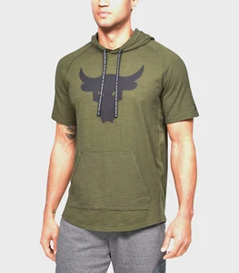 UNDER ARMOUR Project Rock Hoodie Shirt Camo Bull Green Gym Gr. M - Bild 1 von 6